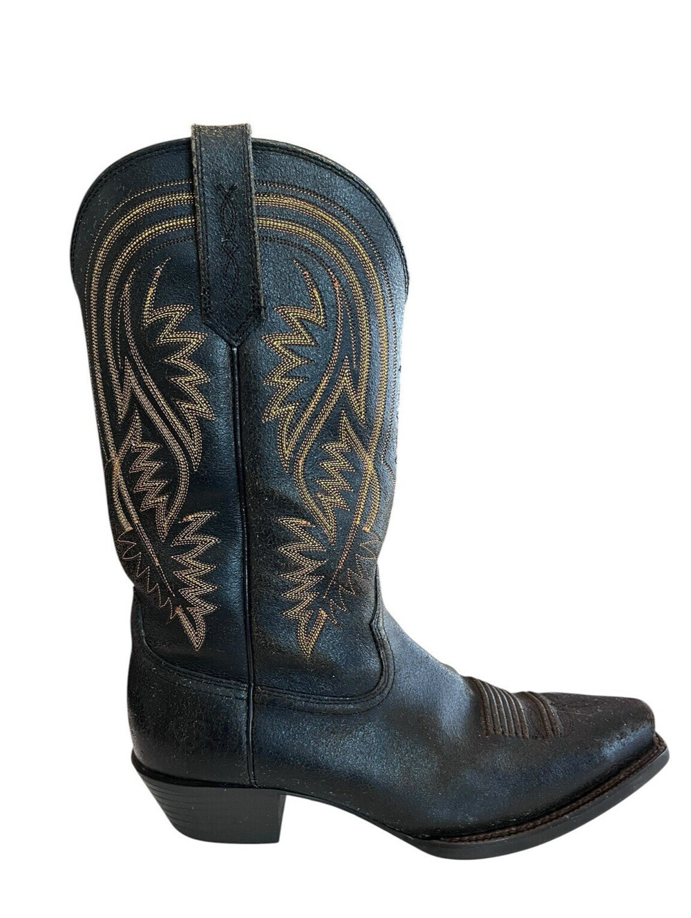 Ariat Western Boots Mens Sz 8.5EE Revolution Snip Black Brown Cowboy 3096.24